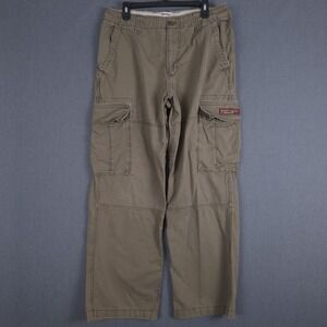 Vintage Aeropostale Baggy Cargo Pants Mens 34x32 (Fits‎ 32x31) Brown Y2K Skater
